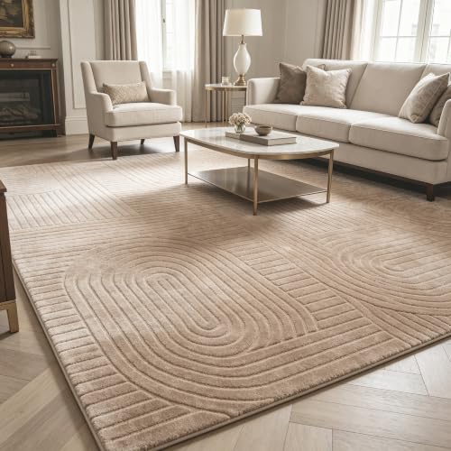 Washable Brown Solid 6x9 Area Rugs for Living Room, Bedroom - color: Light Brown, size: 6' x 9' (Rectangular)