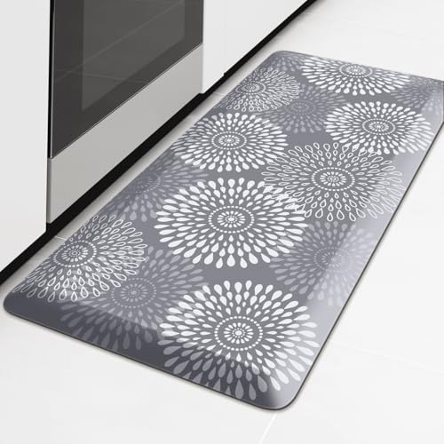 Kitchen Mat Water-Resistant Kitchen Rugs Cushioned Anti-Fatigue Floor Mat - color: Grey, size: 39"L x 20"W x 0.8"Th