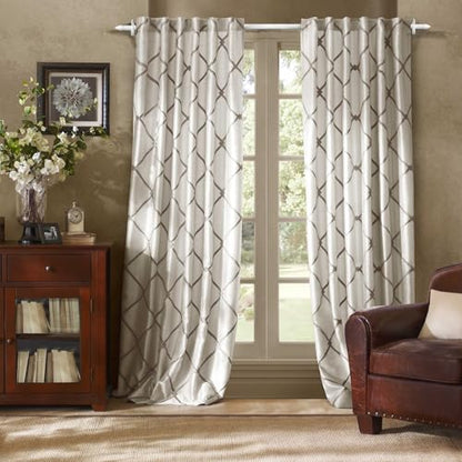 Modern Adjustable Curtain Rod Set 16 to 144 Inches, Sleek Window Rod for Bedroom, Living Room, White - color: WHITE, size: 16" to 144"