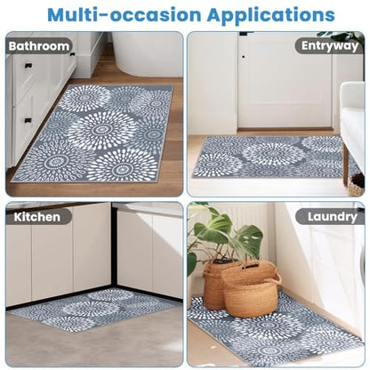StepRite 2x3 Hallway Runner Rug, Washable Non-Slip Kitchen Rug for Entryway - size: 2' x 3' (Rectangular)