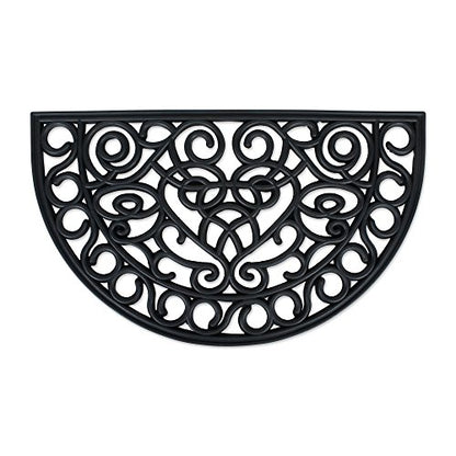DII High Traffic All-Weather Rubber Doormat, 18x30, Iron Heart - color: Iron Heart, size: 1'6" x 2'6" (Rectangular)