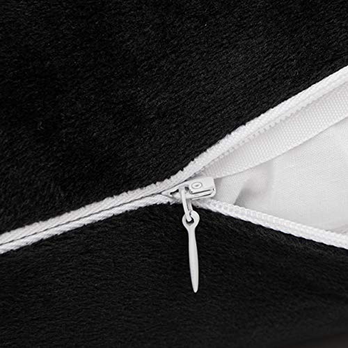 NTBAY Toddler Velvet Pillowcases, Set of 2, Zipper, Black - color: Black, size: 18" x 13" (Pack of 2)