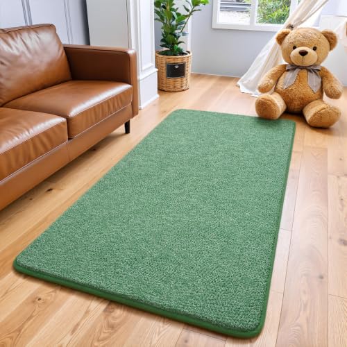 Keeko 2x4 Area Rugs for Living Room,Soft Washable Memory Foam Bedroom Rug - color: Green-white, size: 2' X 4' (Rectangular)