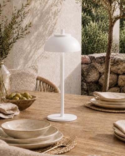 White Cordless Table Lamps, Rechargeable LED Touch Lamp, 2 Pack - color: White