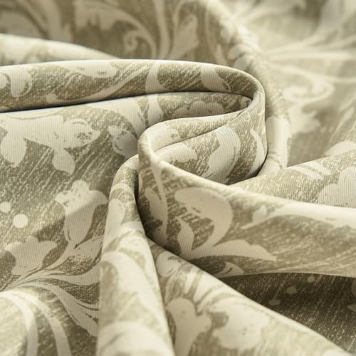 jinchan Sage Floral Curtians 96 Inch Room Darkening Grommet 2 Panels - color: *Dusty Sage, size: 50"W x 96"L (Pack of 2)