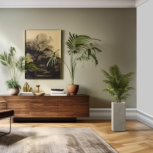 Kante Small Column Square Weathered Concrete Planter 19.9" H, Outdoor - color: Weathered Concrete, size: 19.9" H