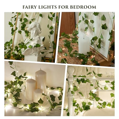 Vine Fairy Lights, 33FT 100 LED Vines String Lights, 8 Modes, 1 Pack - color: IVY, size: 33 ft-100 LED-1 pack