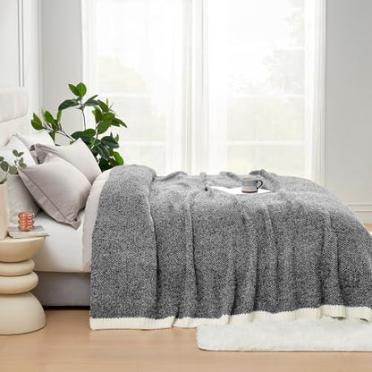 Snuggle Sac Soft Warm Bed Blanket Oversized Twin XL 66x90“, Super Soft Warm Blankets for Bed, Living Room, Luxurious Microfiber Blanket Dupes, Heather Black, 66x90 inches - color: Heather Black, size: Twin-XL (66"x90")