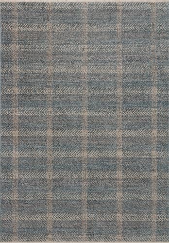 Loloi Angela Rose Ember Blue/Beige 3'-6" x 5'-6" Accent Rug - color: Blue / Beige, size: 3'6" x 5'6" (Rectangular)