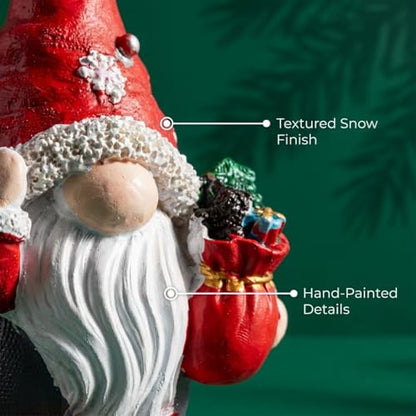 Winter Resin Christmas Gnomes and Gnome Figurines Decor Set