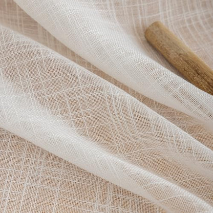 Linen Texture Boho Curtains 84 Inches Long for Living Room Farmhouse Curtains & Drapes Country Style, 40" W x 84" L, Off White, 2 Panels - color: Off White, size: 40"W x 84"L (Pack of 2)