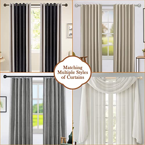 KAMANINA 1 Inch Curtain Rod 36-72 Inch, Antique Silver Single Drapery Rods - color: Antique Silver, size: 36-72"