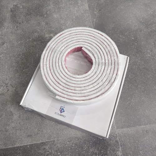 Colamo 16.4FT White Peel and Stick Trim Caulk Strip,Flexible Self Adhesive Moldings & Trims for Wall/Mirror/Ceiling/Window and Door Frame,Stick on Backsplash Tile Trimming, Sticky Edge,Side Body Trim - color: White