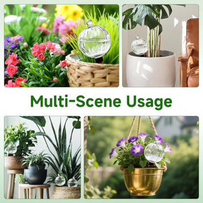 Plant Watering Globes, 26oz Extra Large Top Fill Self Watering Globes, Water Globes, Plant Water Bulbs, Watering Bulbs for Indoor Outdoor Planters, Water Plants While Away 6-Pack - size: 6-Pack
