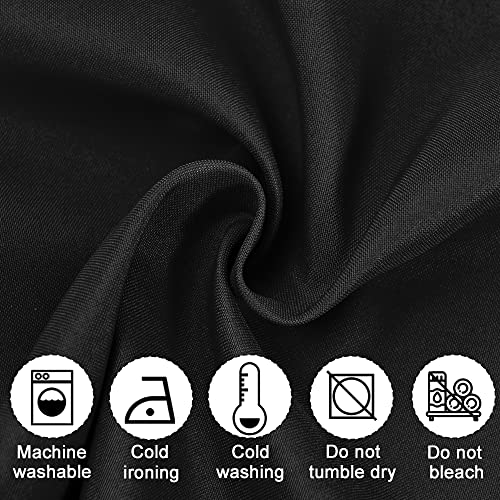 JIUZHEN Black Valance Curtains for Window 1 Panel, 42 x 18 Inches - color: Black, size: 42"W x 18"L (Pack of 1)