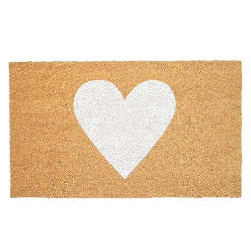 Calloway Mills Madison Heart Doormat (White, 24" x 36") - color: White, size: 2' x 3' (Rectangular)