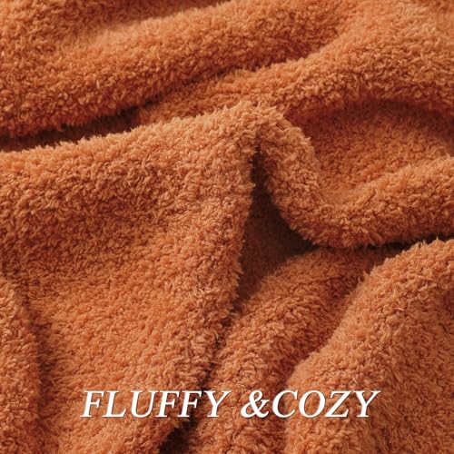 bearberry Knit Throw Blanket 50x60 Caramel Super Soft Plush for Couch - color: Caramel, size: Throw(50″x60″)