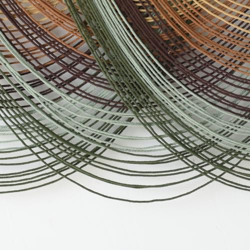 Macrame Wall Hanging Large Boho Wall Decor Yarn Wall Art Tapestry 57"W*31"L - color: Yellow Green