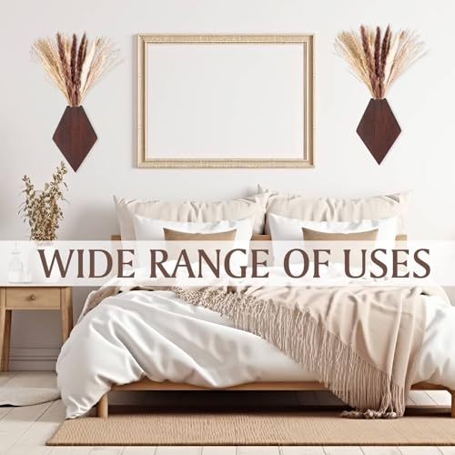 2 Pcs Wooden Wall Planters, Brown, Regular Style - color: Brown, style: Regular Style