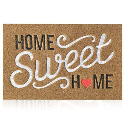 AAZZKANG Brown Doormat Large 36"x24" Home Sweet Home Welcome Mat - color: Brown, size: 24" x 36" (Rectangular)