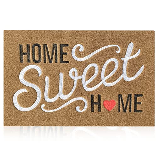 AAZZKANG Brown Doormat Large 36"x24" Home Sweet Home Welcome Mat - color: Brown, size: 24" x 36" (Rectangular)