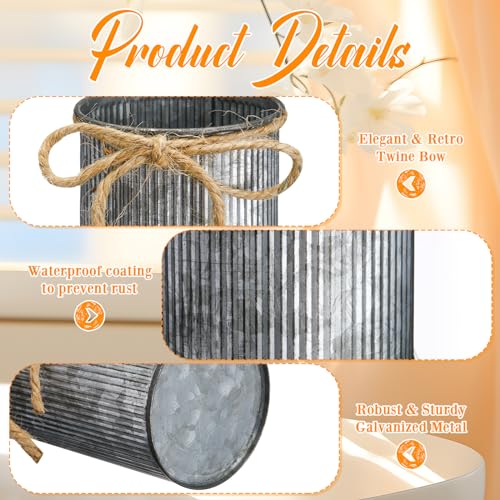 4.33 Inch Mini Vase Wedding Table Centerpieces,Iron Color,12 Pcs - color: Iron Color