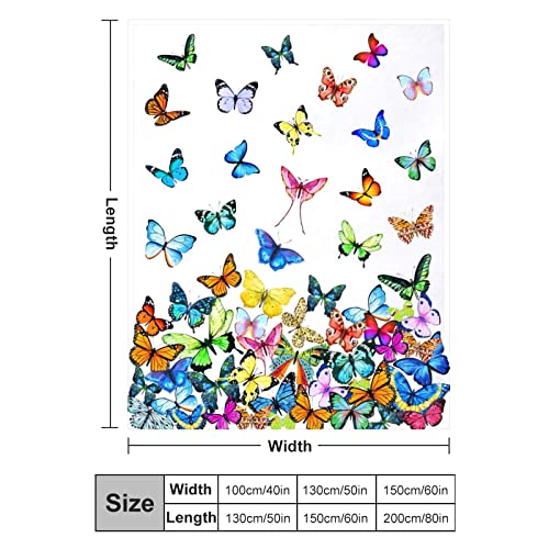 Butterfly Blanket Beautiful Butterfly Throw Blanket Ultra Soft Blankets Lightweight Cozy for Bed Couch Sofa 80"x60" - color: Butterfly 3, size: 80"x60"