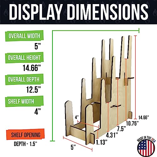 Wood Display Stand - Plates, Art Prints, Artwork, Pictures, Books, Stationery, Records, Magazines & More - Trade Shows, Farmers Markets & At Home Use - Sturdy & Stylish (Natural, Small)… - color: Natural, size: Small