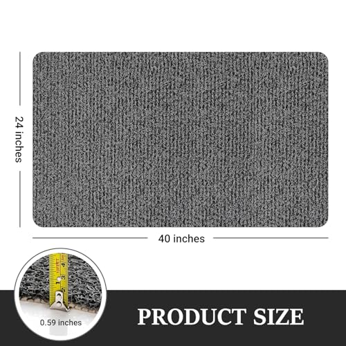 LuxStep Shower Mat Bathtub Mat,Non-Slip Bath Mat with Drain, Quick Drying - color: Black, size: 40" x 24" (Rectangular)