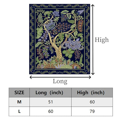 Apdidl Green Boho Tapestry for Bedroom, Hippie Tree of Life Wall Tapestries - color: K - Boho Tree Tapestry, size: 60"L x 51"W