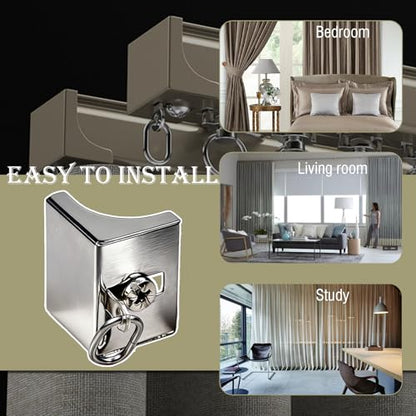 Curtain Track End Caps Quiet Curtain Rail Stop Replacement Accessories for Ceiling Track & Window Hanging Rod 8 Pack