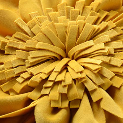 OiseauVoler Decorative 3D Throw Pillow Covers Aesthetic Yellow 18x18 Inch - color: Yellow