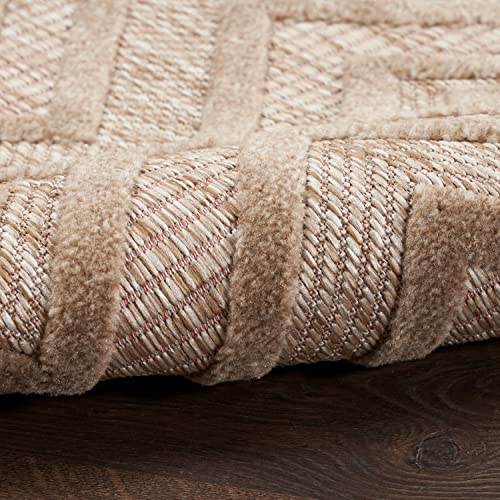 Nourison Home Versatile Natural Beige 4' x 6' Area Rug - Easy Clean, Non Shedding, Bed Room, Living Room, Dining Room, Kitchen (4' x 6') - color: Natural Beige, size: 4' x 6' (Rectangular)