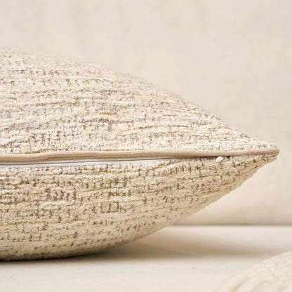 Yangest Chenille Pillow Cover 12 x 20 Inches, Thick Textured Rectangle Throw Pillow Cover Farmhouse Modern Soft Accent Couch Neutral Pillow Cover for Living Room Bedroom, Beige - color: Beige, size: 20" x 12" (Pack of 1)