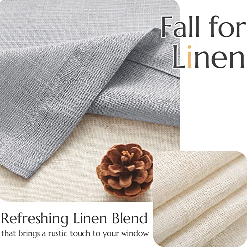 jinchan Kitchen Valance Curtain Double Layers, 50x16, 1 Panel, Grey - color: Double Layer | Grey, size: 50"W x 16"L (Pack of 1)