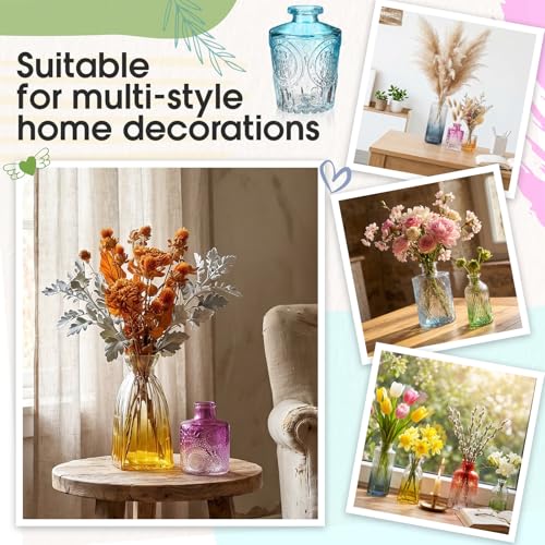 Yaomiao 30 Pcs Glass Bud Vases Centerpieces, Color Gradient Series - color: Color Gradient Series