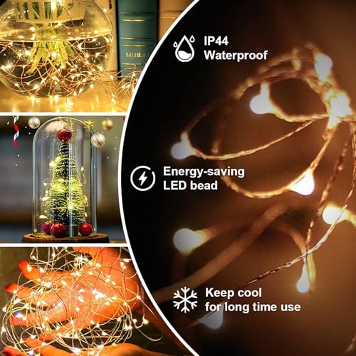 100FT 300LEDs Fairy Lights Plug in,Silver Wire,Warm White - color: Warm White, size: 100FT 300Leds