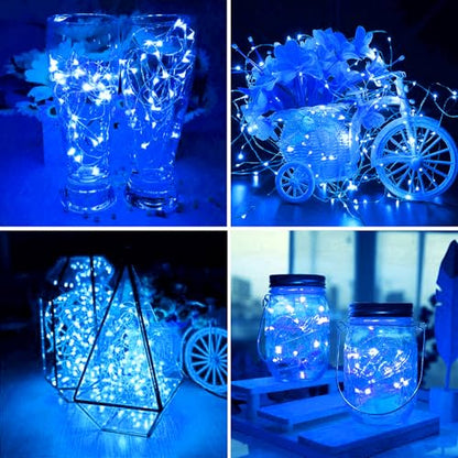 ZGWJ 100 Pack Blue Fairy Lights, Mini String Lights - color: Blue, size: 100P