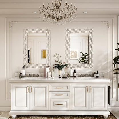 Kelly Miller 28"x40" Jeweled Luxury Rectangle Decorative Wall Mirror - size: 40"L x 28"W