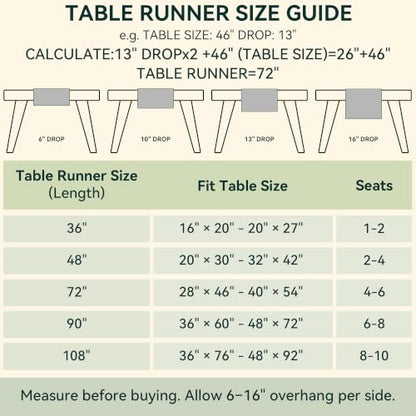 100% Pure Linen Extra Long Table Runner - 14 x 108 Inch Farmhouse Dining Table Runner, Perfect for Fall, Thanksgiving, and Christmas -Athena -Black - color: Black, size: 14 X 108 inch