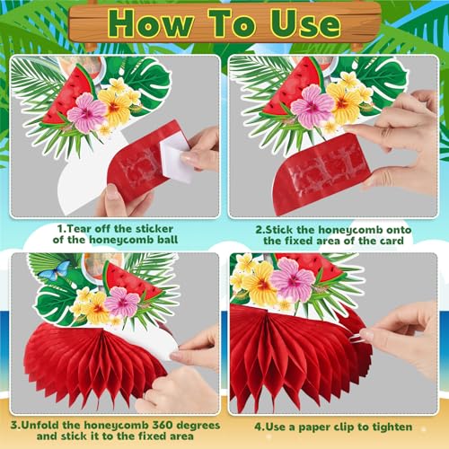 NatNarr 12PCS Luau Centerpieces for Tables Hawaii Party Decorations - style: Hawaii
