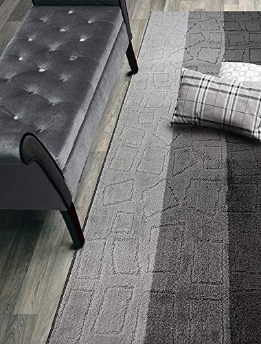 3 Ft Gray Entryway Kitchen Bath Rug Mat, Non Slip Washable, Soft - color: Anthracite Squares, size: 2'2" x 3' (Rectangular)