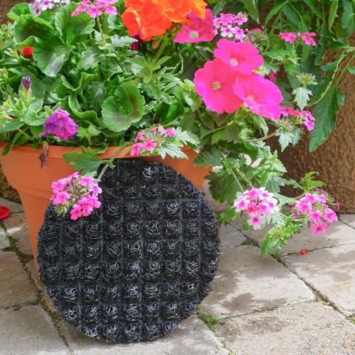 Drain Smart Planter Pot Filler & Drainage Insert – 3D Mesh Disc Replaces Rocks & Gravel – Keeps Soil in, Lets Water Drain Out – Reusable Liner for Indoor & Outdoor Pots (6" – 5 Pack) - size: 6" – 5 Pack