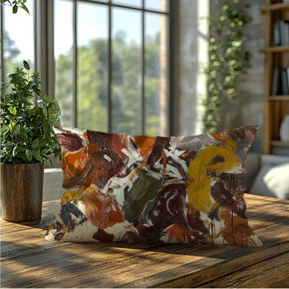 Mid Century Modern Abstract Throw Pillow Cover 12x20 Double-Sided - color: Abstract -13