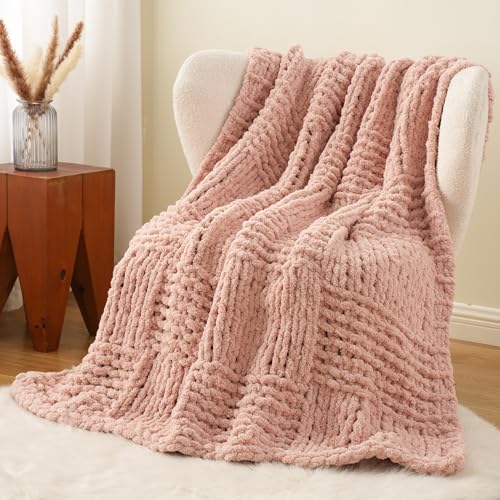 Pink Throw Blanket for Couch, 50"x60" - color: Pink