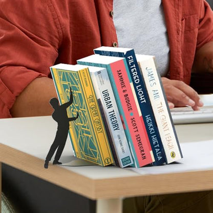 Artori Design Hidden Bookends for Shelves - Cliffhanger Book Ends - color: Cliffhanger