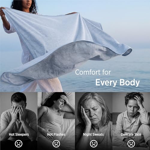 Bedsure Silky Soft Cooling Blanket Hot Sleepers, Throw XL, Celestial Blue - color: 07- Celestial Blue, size: Throw Xl (50" X 70")