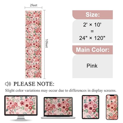 DUKINO 2x10 Runner Rug for Hallway, Washable Kitchen Rug Non Slip, Pink - color: Pink (Big), size: 2' x 10' (Rectangular)