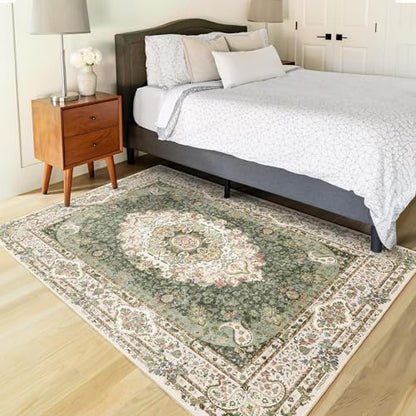 Green Rug 3x5,Washable Area Rugs for Bedroom Living Room Small Boho - color: New Green, size: 3'x5'