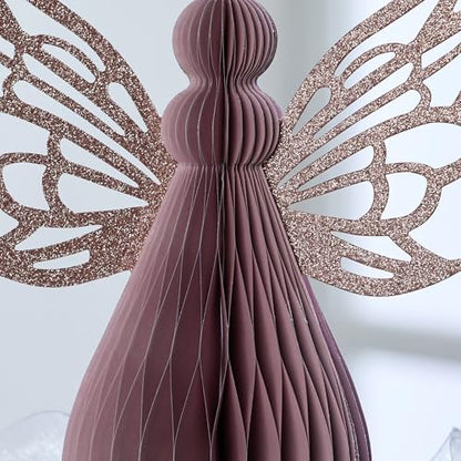 Your Heart's Content Honeycomb Paper Angel in Pink (Pink Angel) - color: Pink Angel